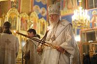 Архиерейское богослужение в Богоявленском соборе Ногинска